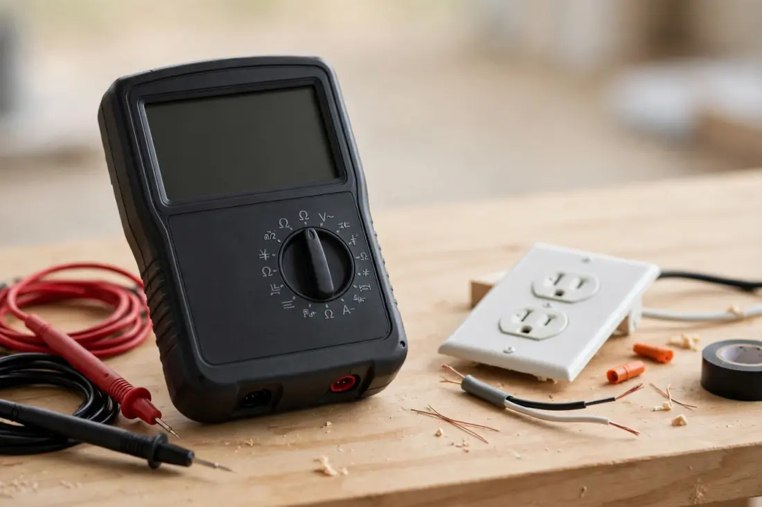 AI-generated illustrative image of a digital multimeter