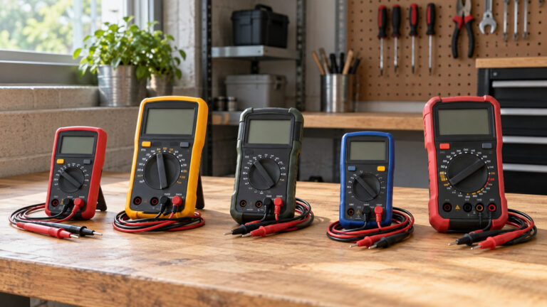 A clean editorial comparison scene showing generic everstart digital multimeter 10711wdi options side by side.