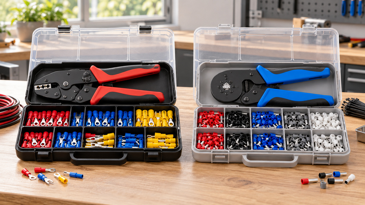 Side-by-side view of the iCRIMP and SOMELINE crimpers products on a neutral background, emphasizing visible differences in size and configuration.