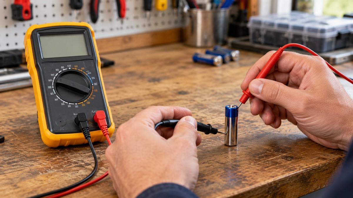 How to Check an AA Battery with a Digital Multimeter
