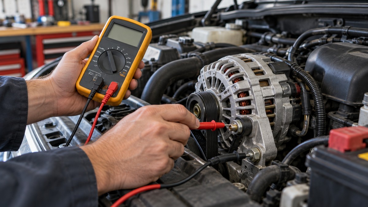 How to Check Alternator Output With a Multimeter