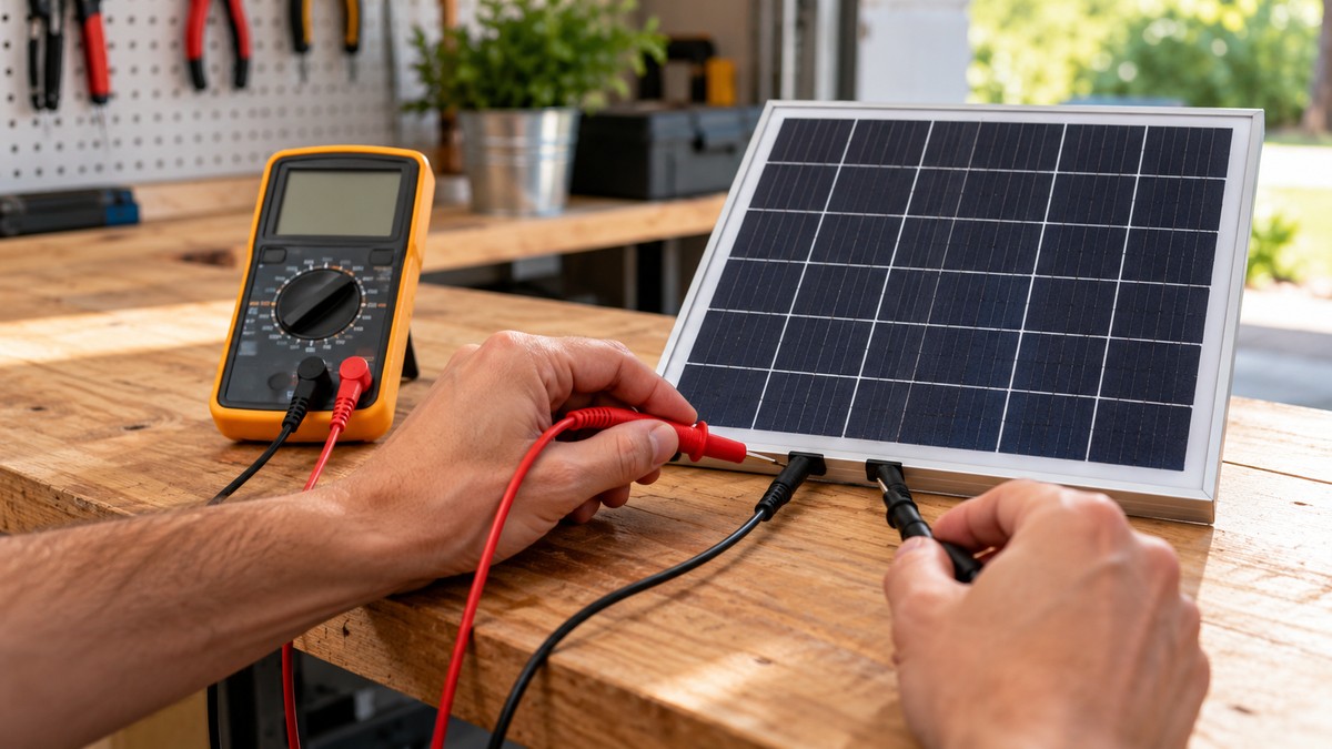 How to Test a Small Solar Panel With a Multimeter